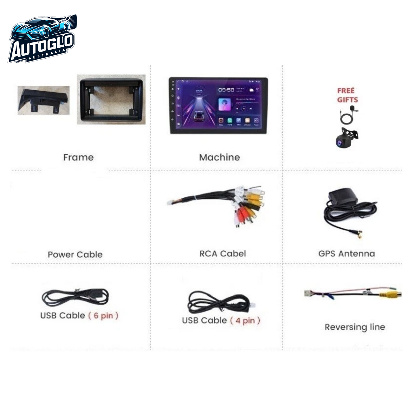 Autoglo Australia 9" Android Carplay BT GPS Stereo FIAT DUCATO PEUGEOT BOXER 2GB+32G (2005+)