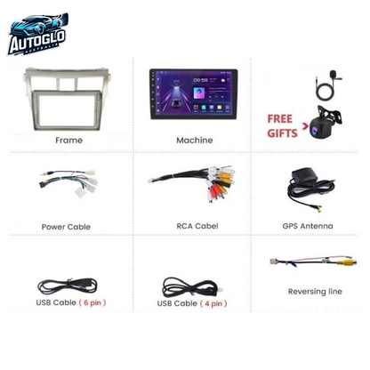 Autoglo Australia 9" (2G+32G) CARPLAY ANDROID GPS BT WiFi Stereo For TOYOTA YARIS (2005-12)