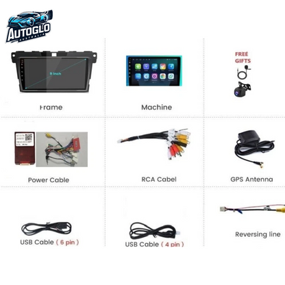 Autoglo Australia 9" CarPlay Android 13.0 BT GPS WiFi Stereo For MAZDA CX 7 (2008 -15) 2GB+32GB