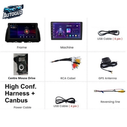 Autoglo Australia 9" CarPlay Android For MAZDA CX5 High Conf (2015+ Models) GPS BT WiFi 2GB+32GB