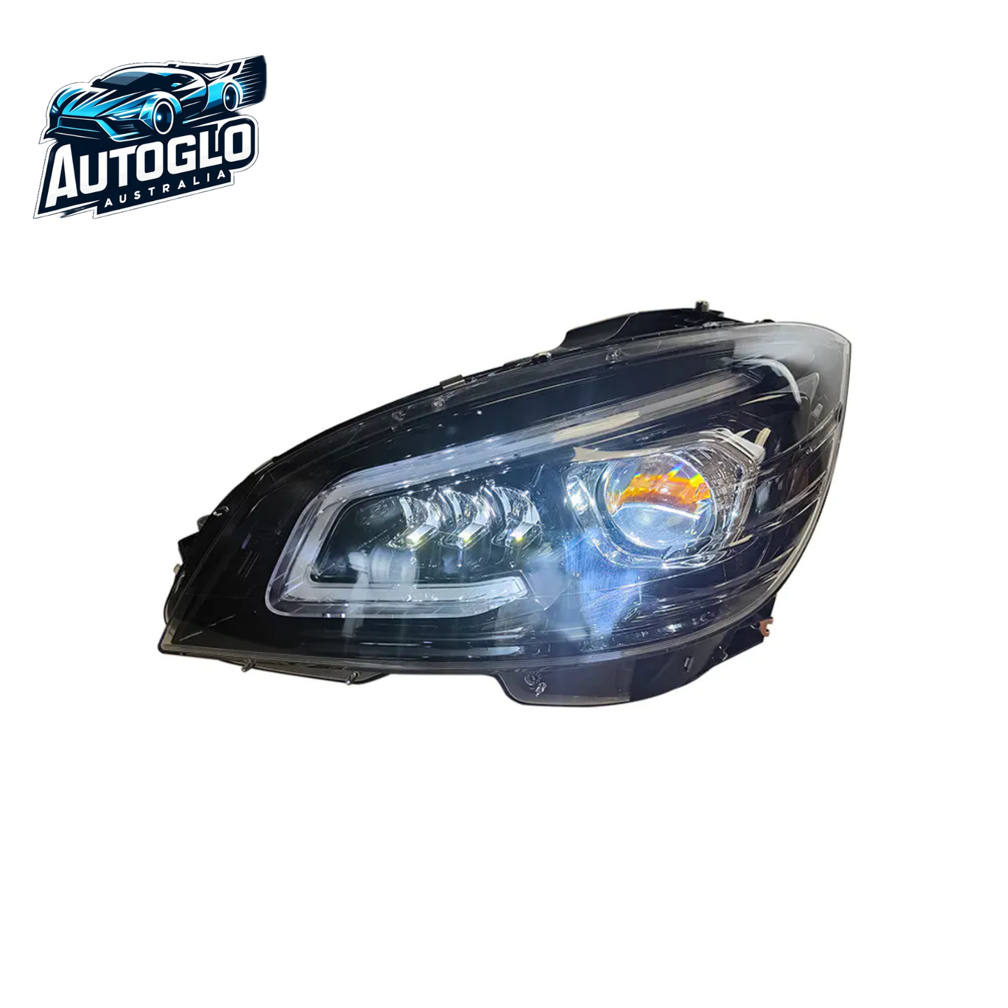 Autoglo Australia LED Headlights for 2007-2014 Mercedes Benz W204