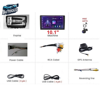 Autoglo Australia 10.1" Carplay Android 2GB+32GB BT Stereo for Ssangyong Rexton/Musso (2017-21)