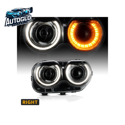 VLAND Dual Beam/RGB LED Headlights For Dodge Challenger 2015-2019