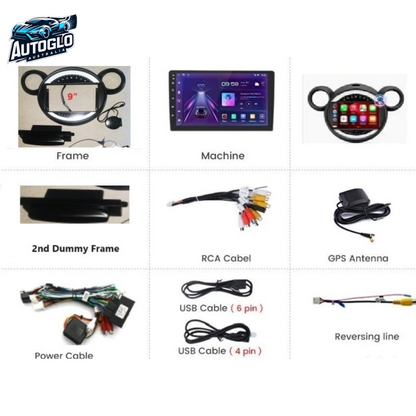 Autoglo Australia 9" (2G+32G) GPS BT WiFi CARPLAY ANDROID Stereo For BMW MINI (2011-15)