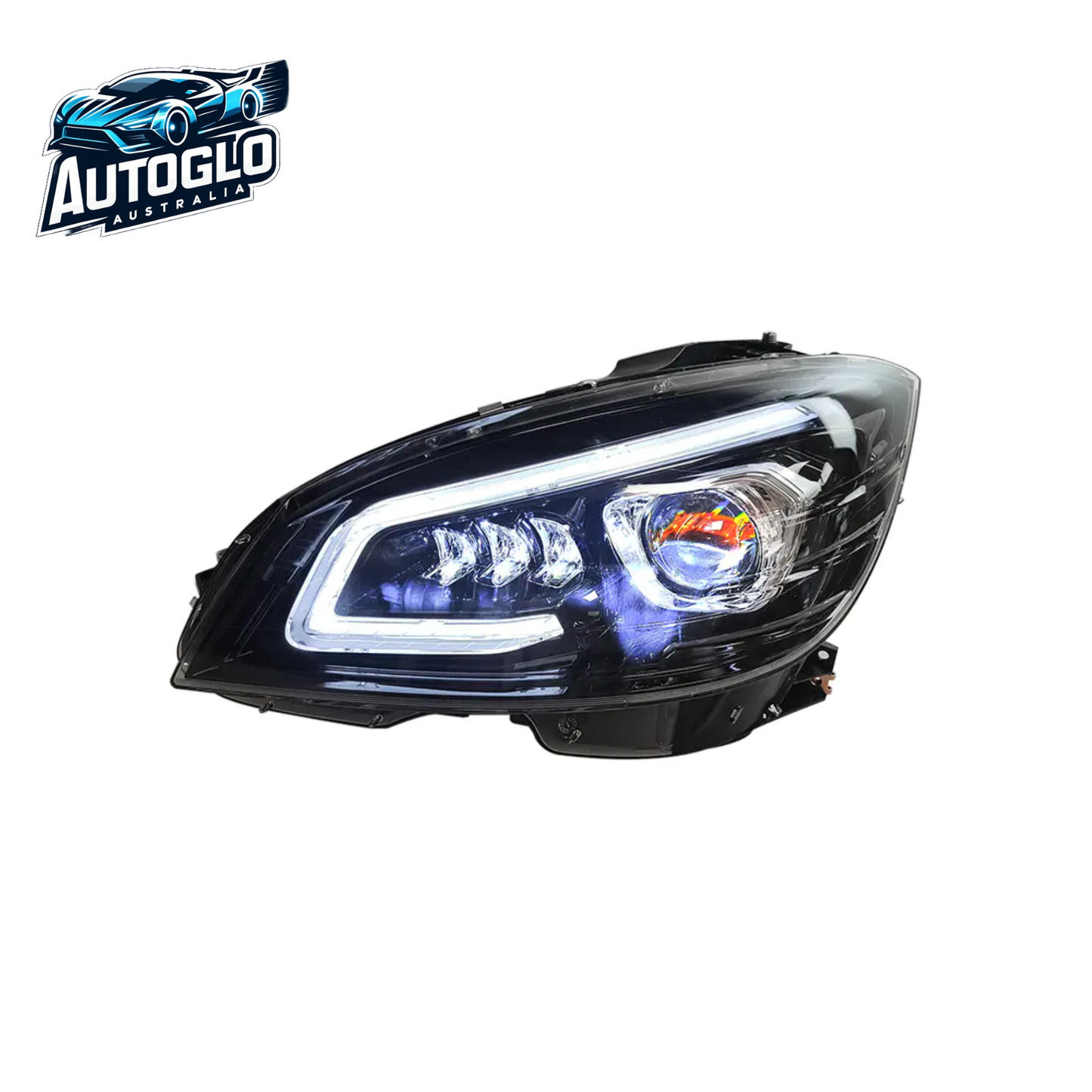 Autoglo Australia LED Headlights for 2007-2014 Mercedes Benz W204