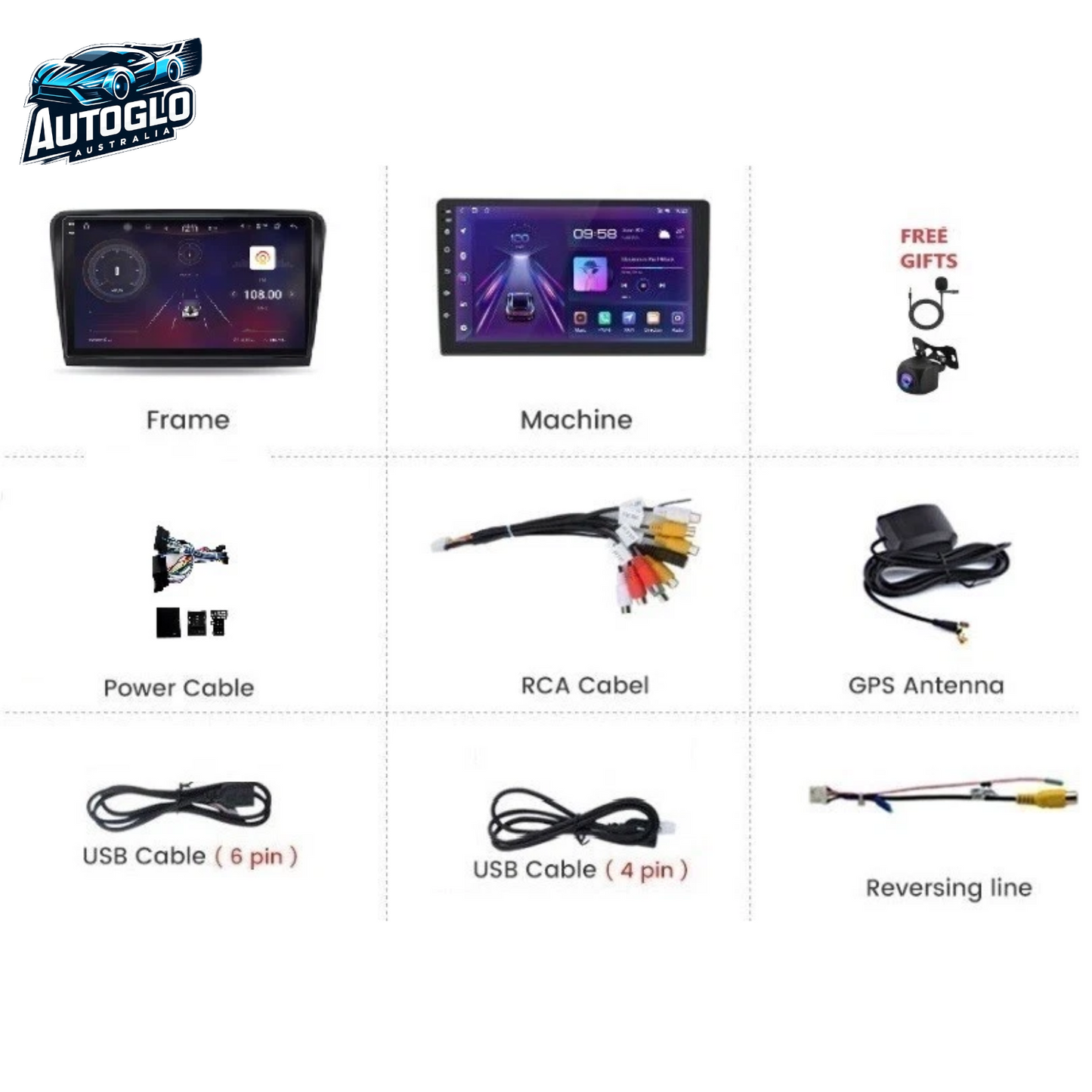Autoglo Australia 10" Android Carplay BT GPS Stereo for Skoda Superb 2 (2GB+32G) 2008-15
