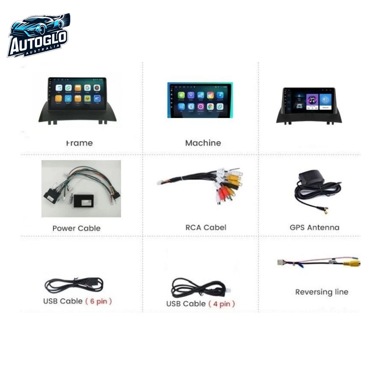 Autoglo Australia 9" (2GB+32G ) Android Carplay BT GPS Stereo for RENAULT MEGANE 2 (2002-09)