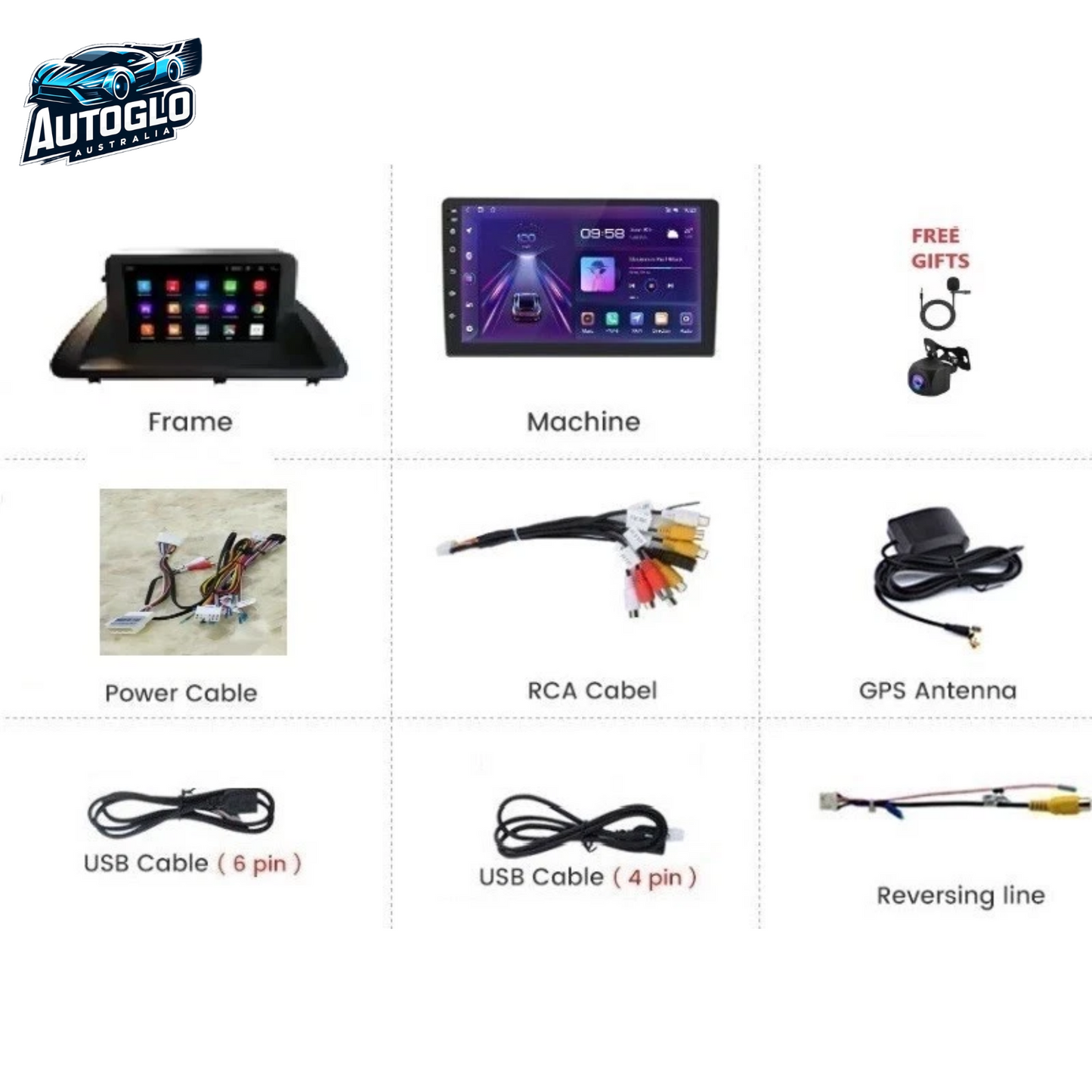 Autoglo Australia 9" Android 13 Carplay GPS BT Stereo for Lexus CT200H LOW (2011-19)