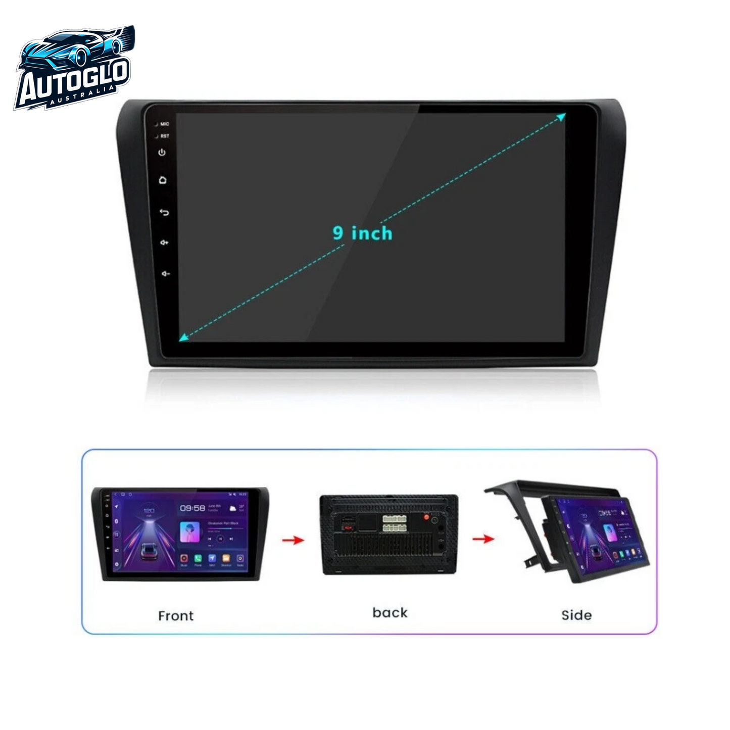 Autoglo Australia 9" CarPlay Android 13.0 BT GPS WiFi Stereo For MAZDA CX 7 (2008 -15) BOSE AMP