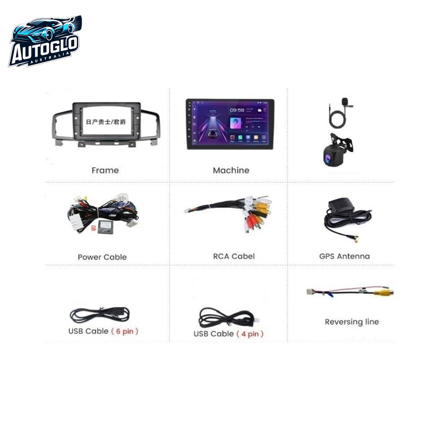 Autoglo Australia 10.1" (2+32G) Carplay Android 13 BT GPS NAVI Stereo for NISSAN ELGRAND (2010-18)