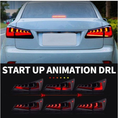 2006 -2013 Lexus IS250 IS350 ISF Smoked Led Tail Lights Start-Up Animation |Autoglo Australia| - Autoglo Australia