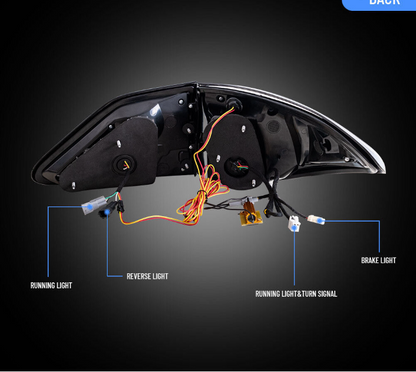 2010-2015 Lexus RX Full LED Tail Lights Start-up Animation Rear Lamps 2 Pcs - Autoglo Australia