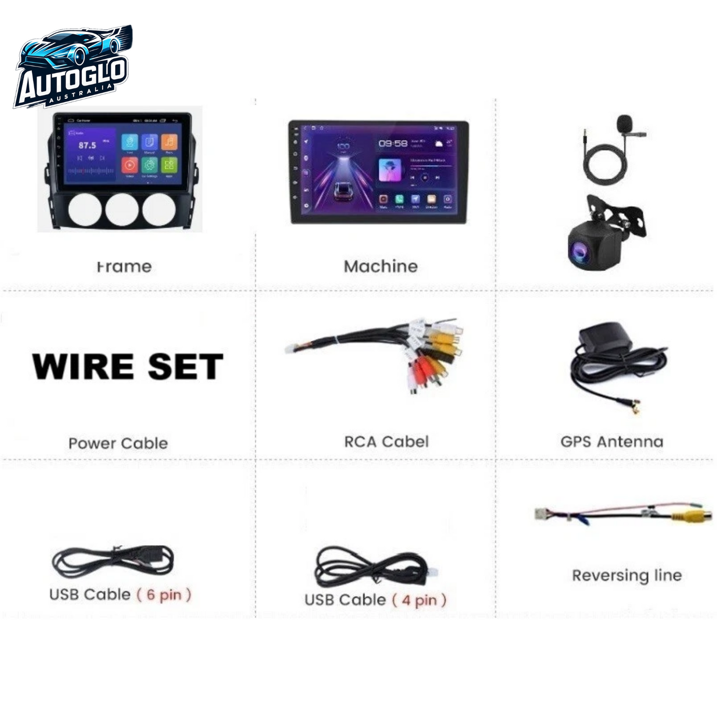 Autoglo Australia 9" (2+32G) Android Carplay BT GPS Stereo for MAZDA MX5 III (2008-15)