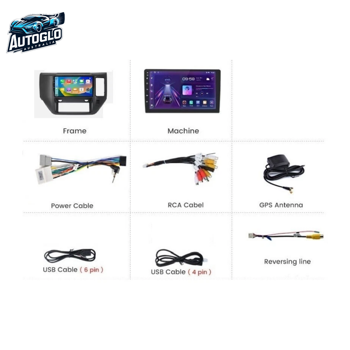 Autoglo Australia 9" Android Carplay BT GPS WiFi Stereo for NISSAN PATROL GU Y61 2GB+32G (2004-14)