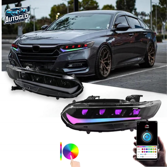 Autoglo Australia RGB Headlights for Honda Accord 2018–2022