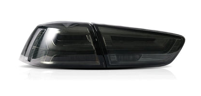 VLAND Smoked LED Tail lights For 2008-2017 Mitsubishi Lancer EVO Sedan Rear Lamp