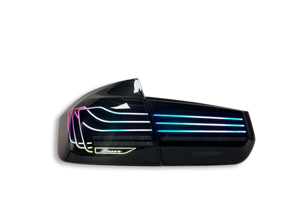 Autoglo Australia CSL-Style Laser Taillights for BMW 3-series 2013-2018 Car Led Rear Lamps RGB Smoked Red
