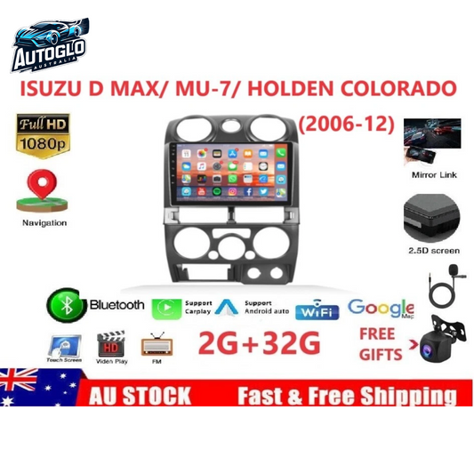Autoglo Australia 9" (2G+32G) CARPLAY ANDROID GPS BT WiFi Stereo For ISUZU D MAX/ MU-7/ COLORADO