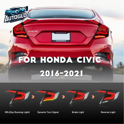 Autoglo Australia LED Taillights For Honda Civic Sedan 2016-2021