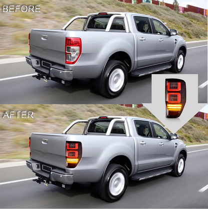 VLAND Clear Lens LED Tail Lights For 2012-2021 Ford Ranger Raptor w/Sequential