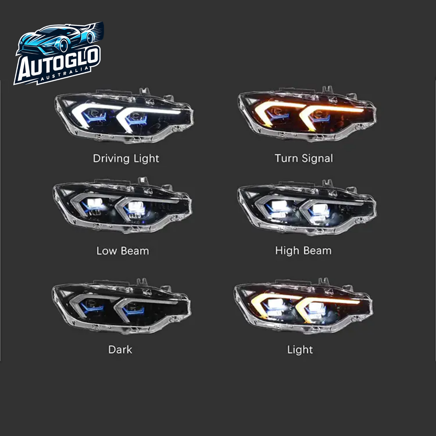 Autoglo Australia Full LED BMW 3-series f30 13-20 headlights