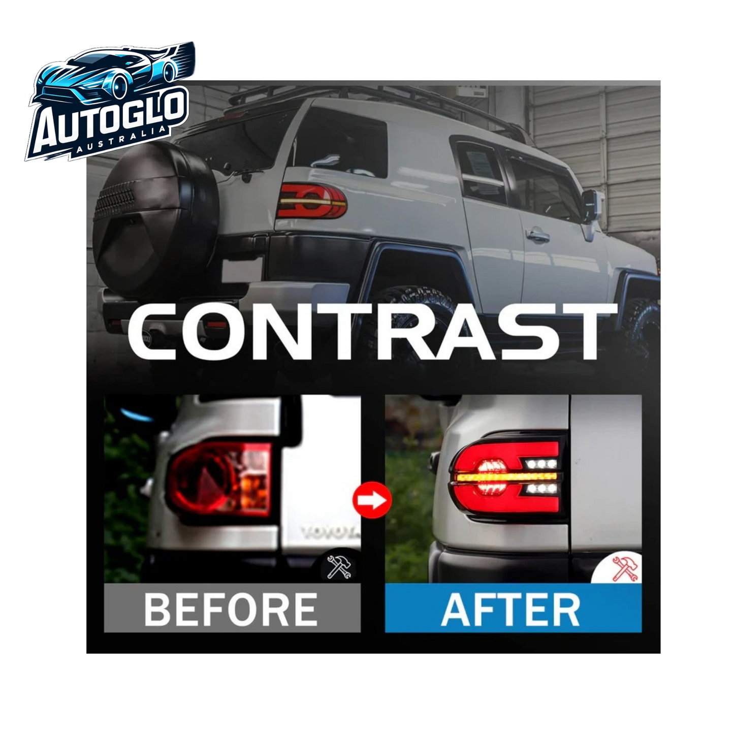 Autoglo Australia LED Tail Lights For Toyota FJ Cruiser 2007-2015