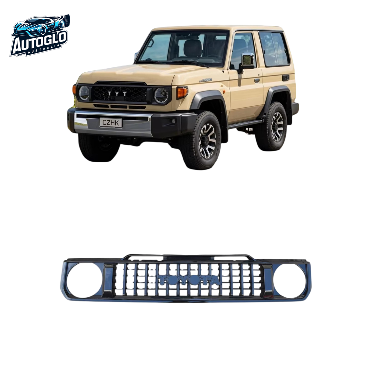 Autoglo Australia Toyota Land Cruiser LC76/LC79 2024–2027 GT LED Grille