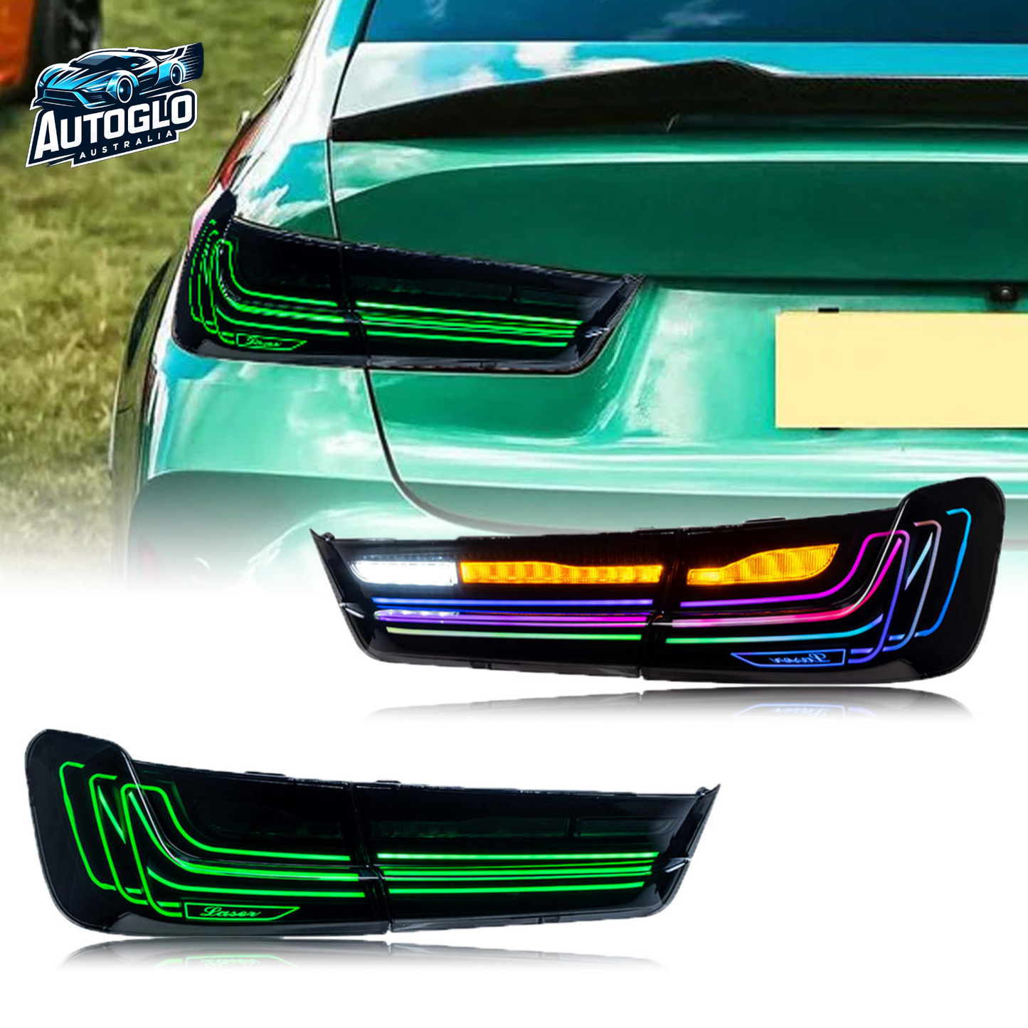 Autoglo Australia RGB Laser Tail lights for BMW 3 Series G20 G28 320i 325i 330i 2020-2024