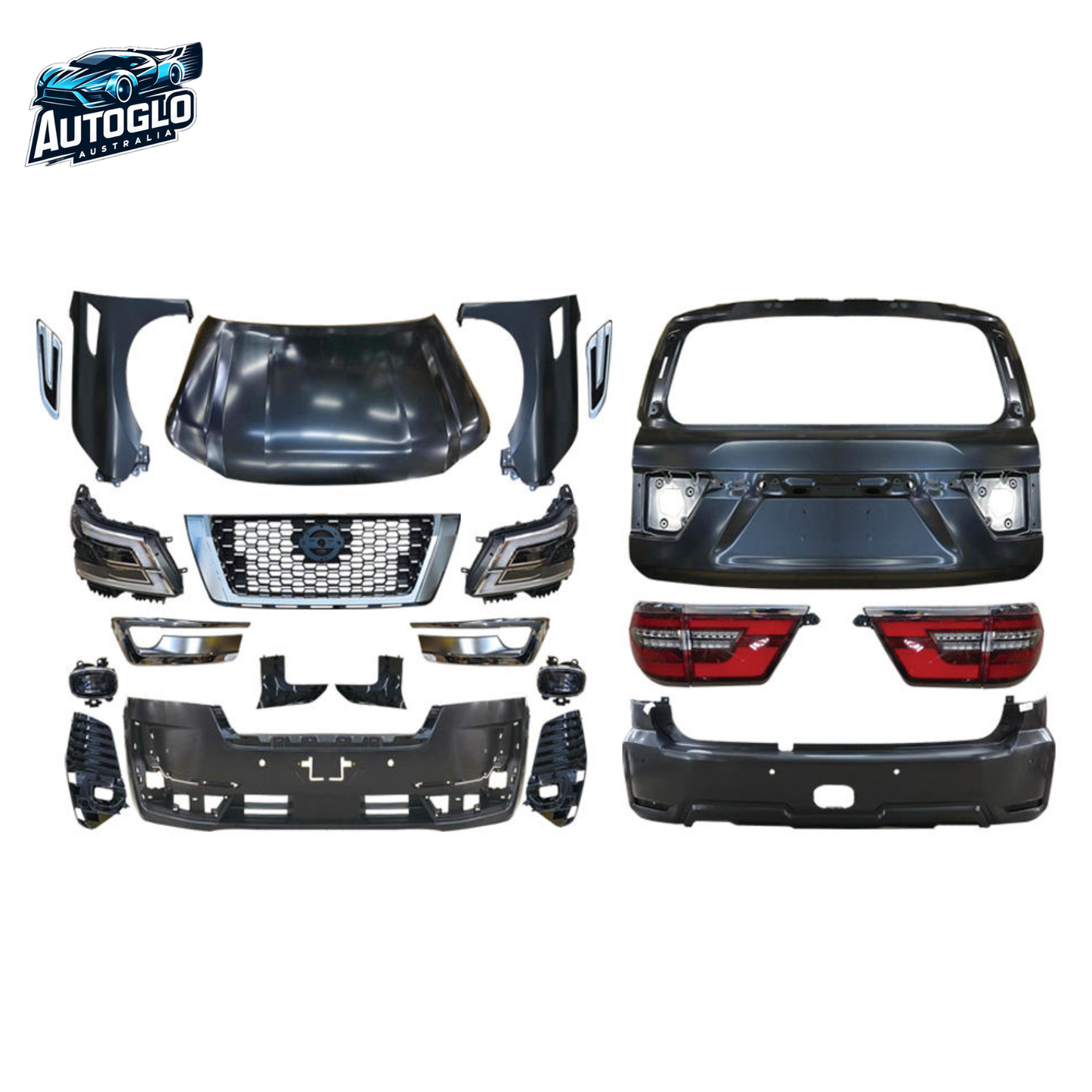 Autoglo Australia Nissan Patrol Y61/Y62 2016–2020 Facelift Front + Rear Body Kit