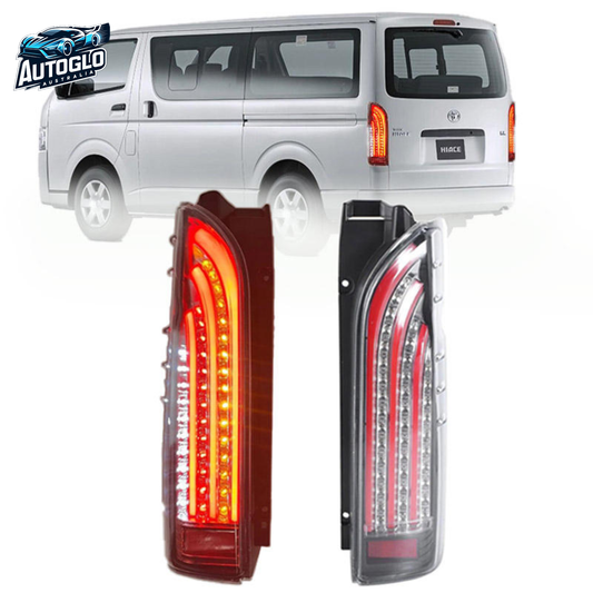 Autoglo Australia Toyota Hiace 2005–2018 LED Tail Lights Dynamic Turn Signal Assembly