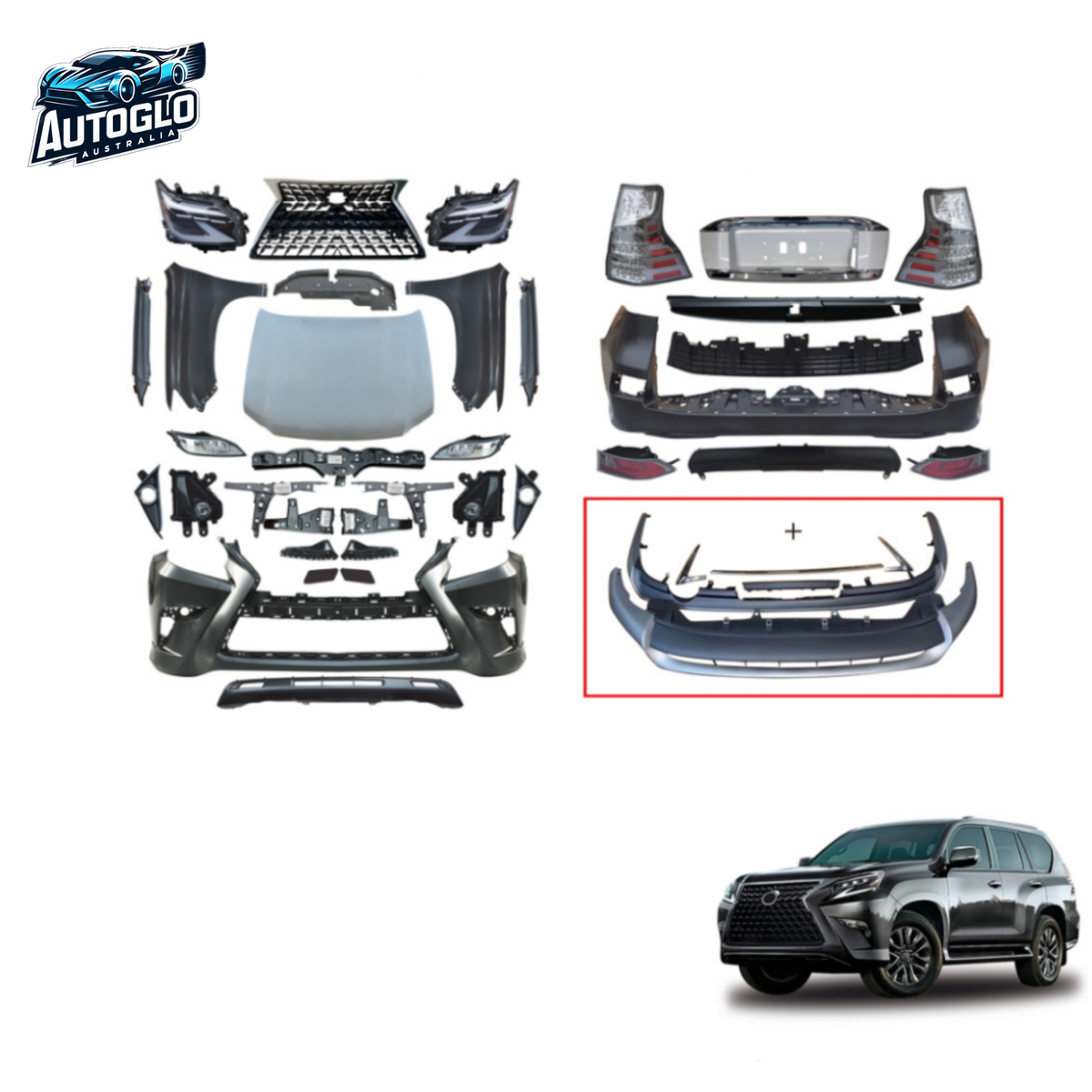 Autoglo Australia Toyota Prado 2009–2018 to GX400 Facelift Body Kit