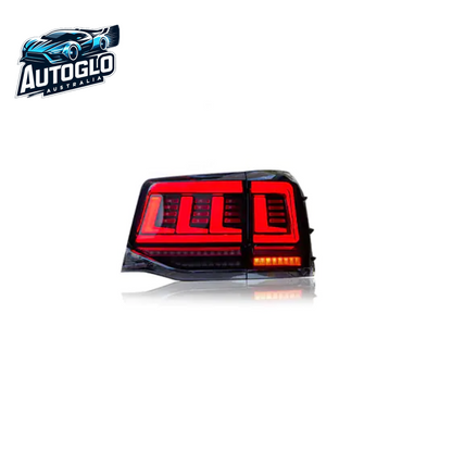 Autoglo Australia  Full LED Tail Lights For Toyota Land Cruiser 2010-2020 Black Clear Lens