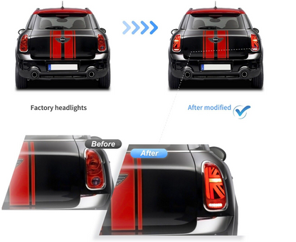 For 2010-2016 Mini Cooper Countryman R60 LED Tail Lights With Start-UP Animation