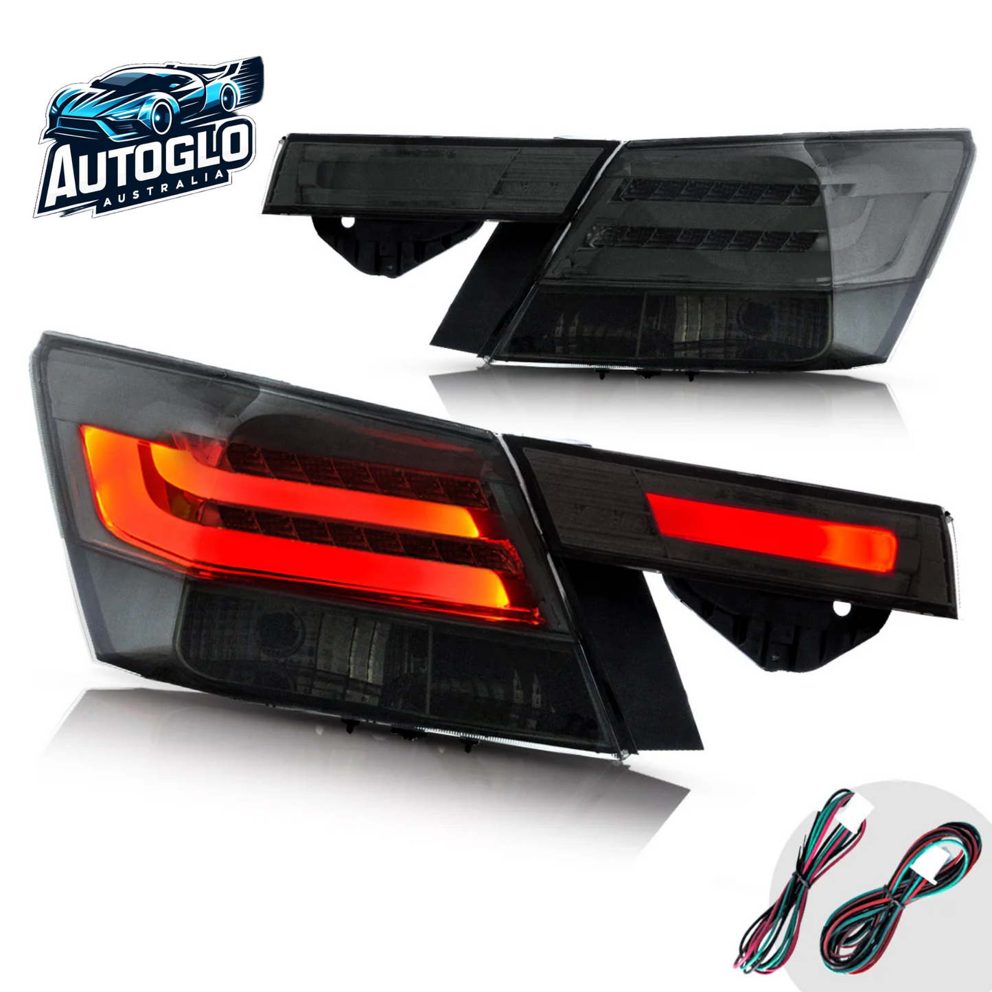 VLAND 4PCS LED Tail Lights For Honda Accord Inspire 8th Gen Sedan 2008-2013(Not For Coupe)