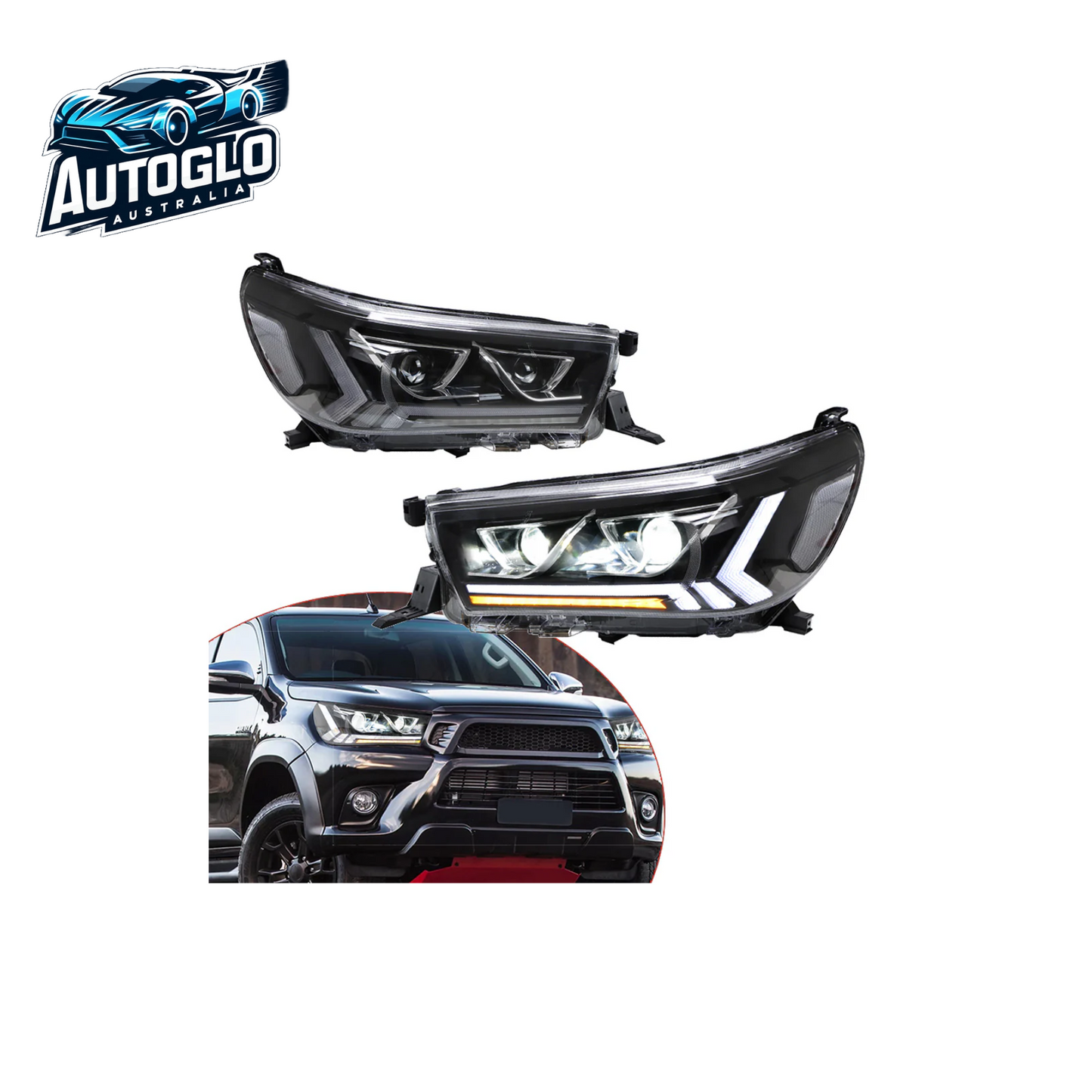VLAND LED Headlights For Toyota Hilux Vigo TRD 2015-2025 8th Gen