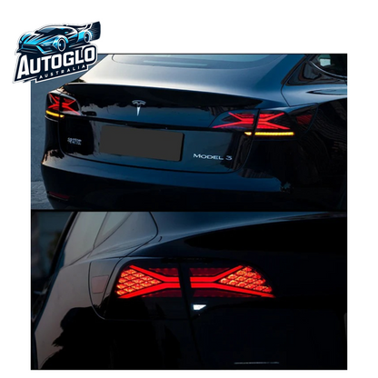 Autoglo Australia LED Tail Lights For Tesla Model 3 Model Y 2017 2018 2019 2020 2021 With Start Up Animation