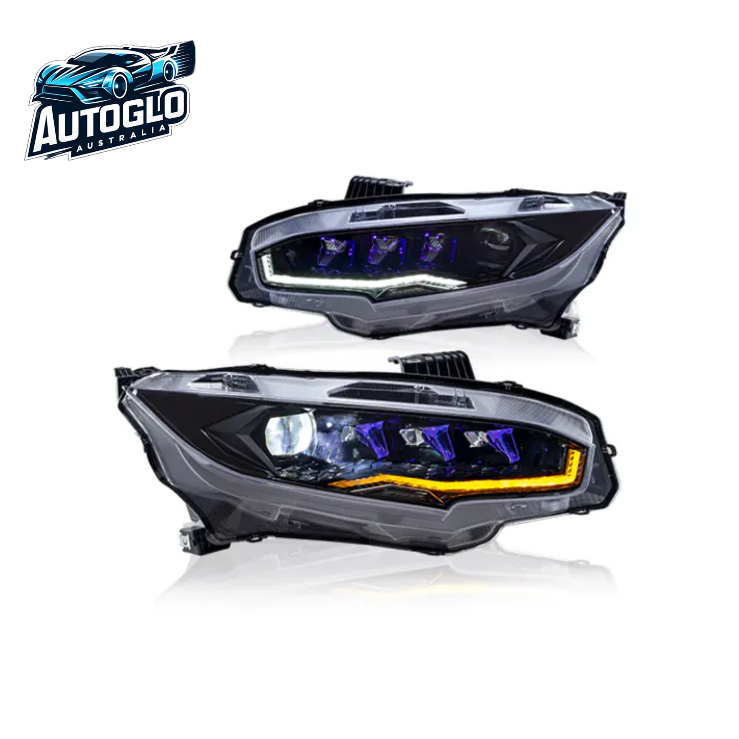 Autoglo Australia Headlamps For Honda Civic 10th 2016-2020 Car Led Rear Lamps