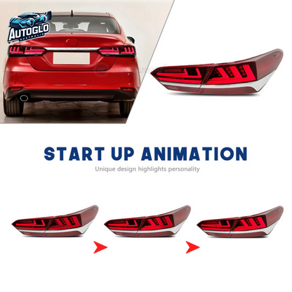Autoglo Australia Taillights Fit/For Toyota Camry 2018-2024 With silver strip