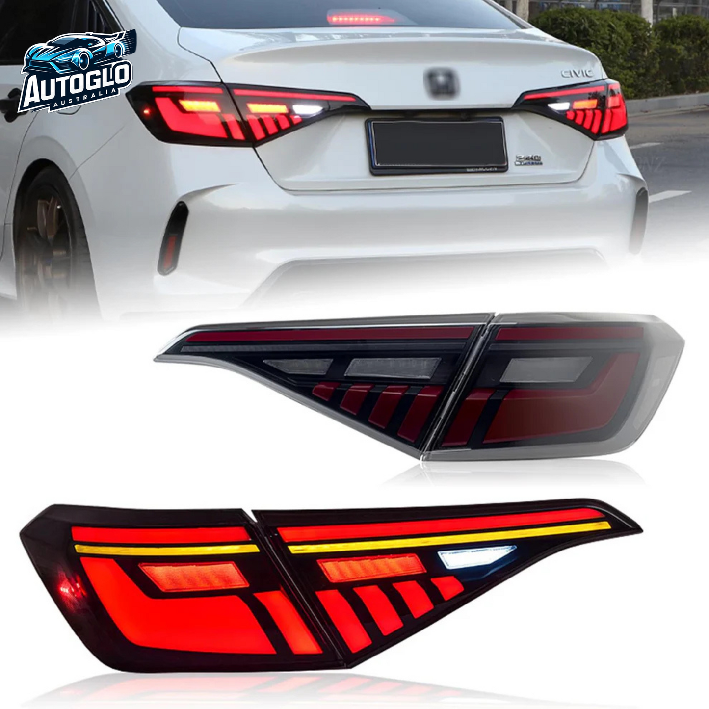 Autoglo Australia LED Tail Lights 11th Gen Honda Civc 2022 2023 Sedan