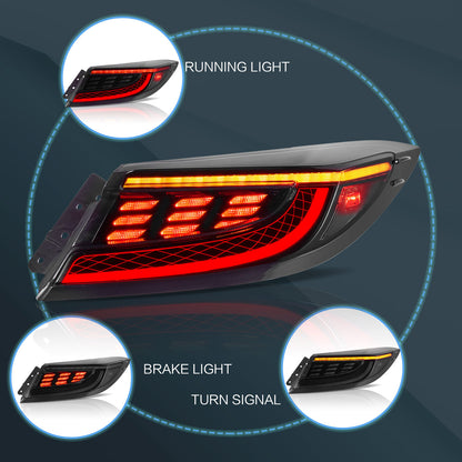 VLAND Smoked Lens LED Tail lights Assembly For Toyota GR86 Subaru BRZ 2022-2024