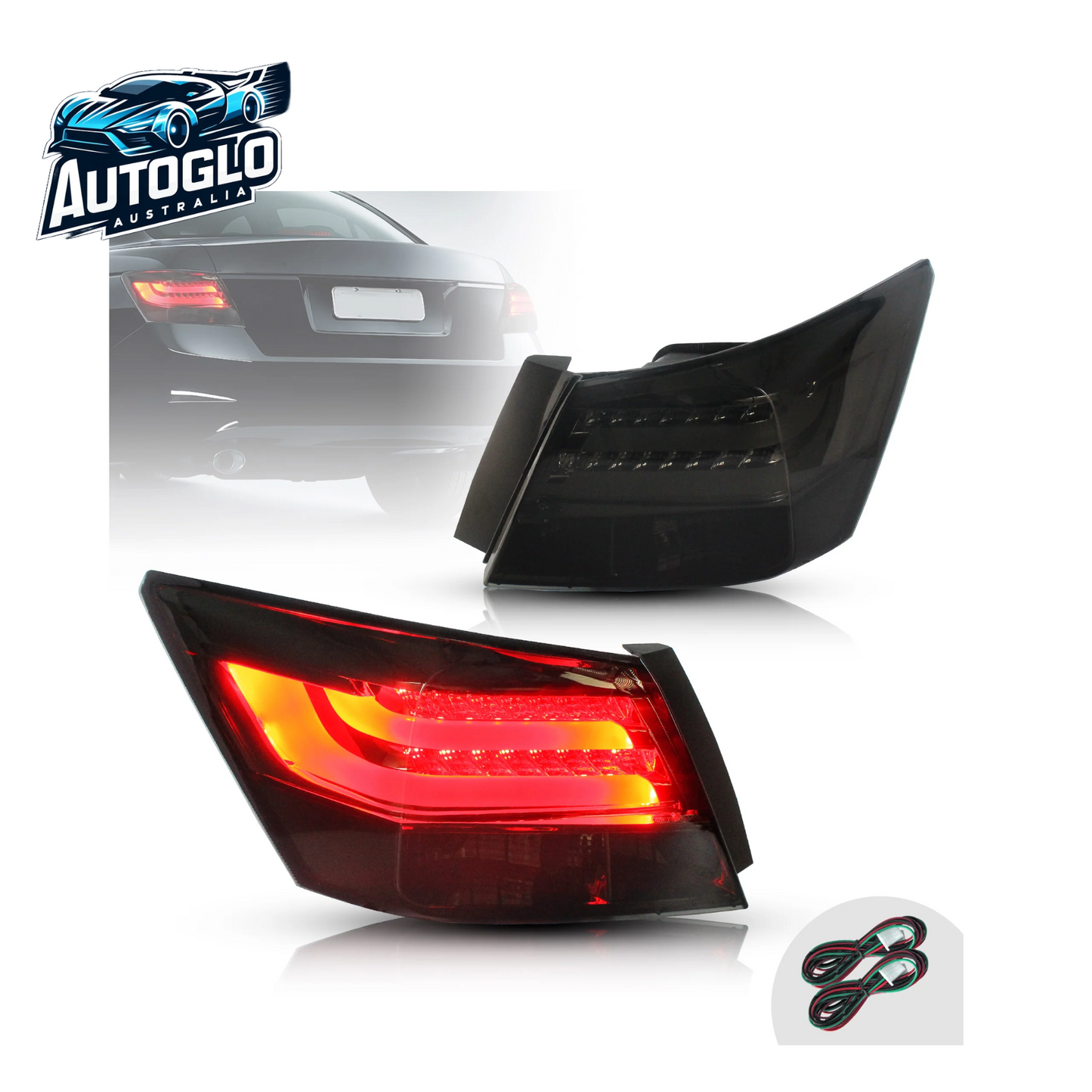 VLAND 2PCS LED Tail Lights For Honda Accord Inspire 8th Gen Sedan 2008-2013(Not For Coupe)