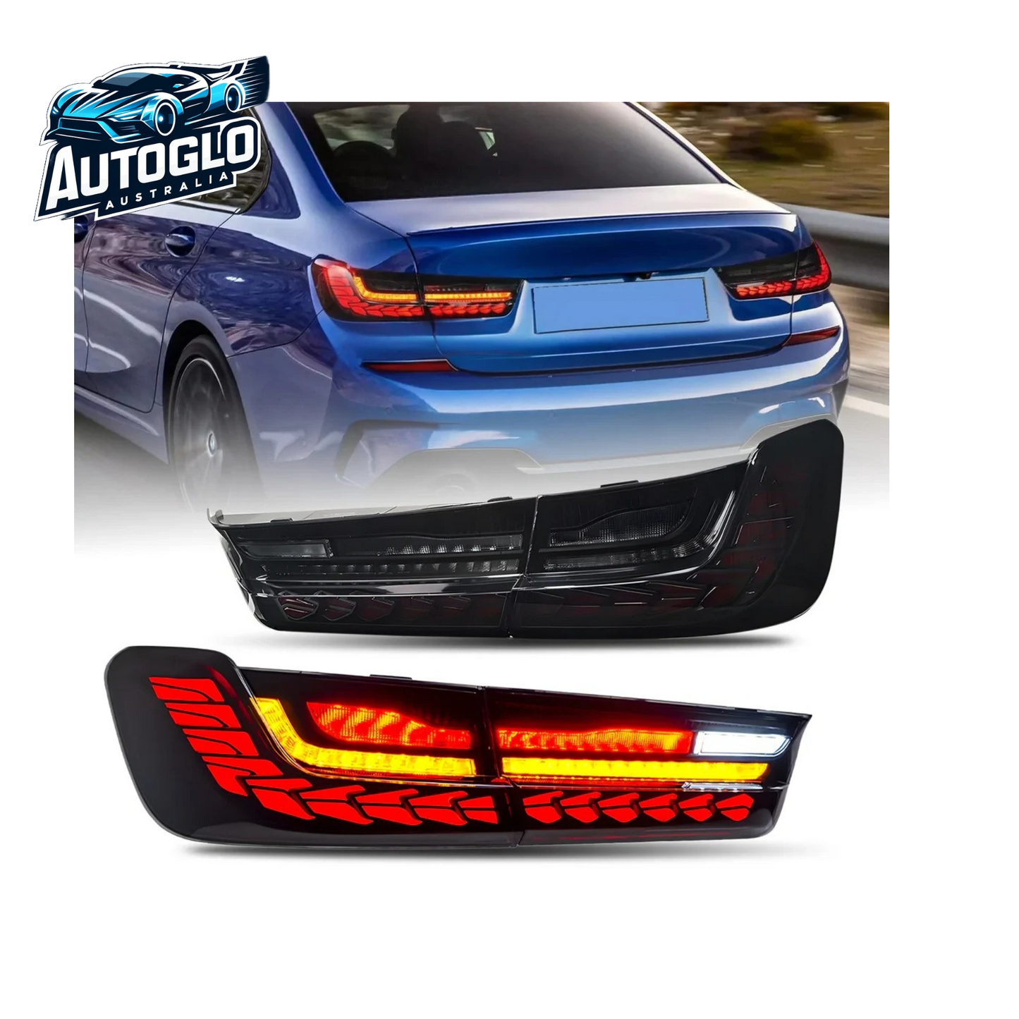 Autoglo Australia 3 Series Rear Lamps For BMW G20 Sedan M340i 330e 330i M 325Li G80 M3 G28 2019 2020 2021 LED Tail Lights