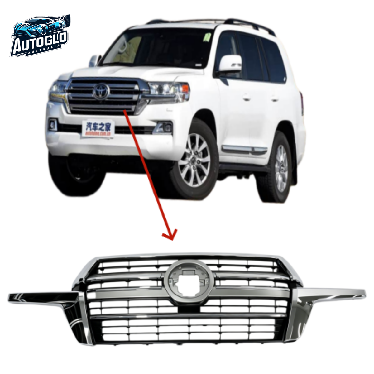 Autoglo Australia Toyota Land Cruiser LC200 2016–2021 Front Mesh Grille