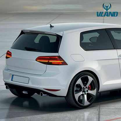 2pcs VLAND LED Tail lights Fit Volkswagen Golf 7 MK7 13-19 rear Lamps - Autoglo Australia