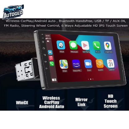 Autoglo Australia 9" Single 1 DIN Car Stereo Radio Wireless CarPlay/Android Auto AUX USB Head Unit