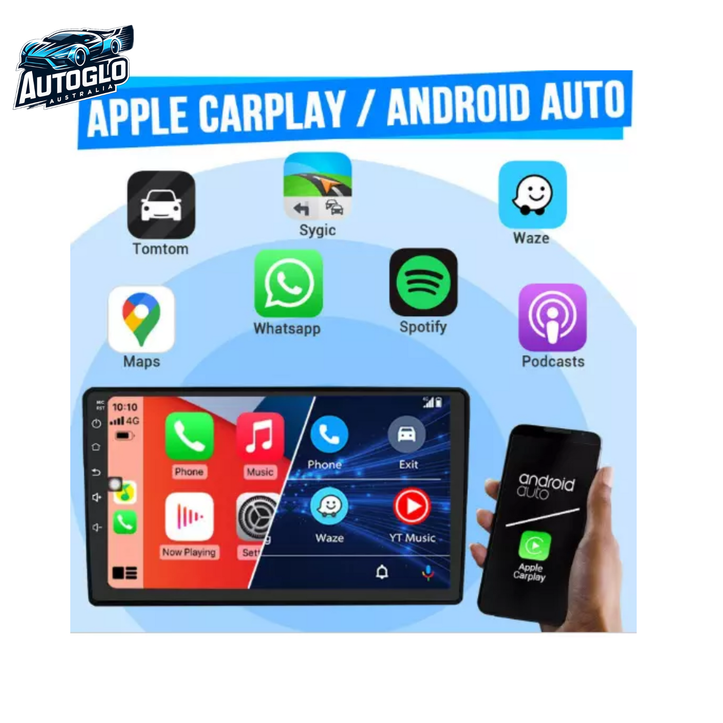 Autoglo Australia 9" CarPlay Android 13 GPS BT WiFi For TOYOTA COROLLA 2GB+32GB (2006-13)