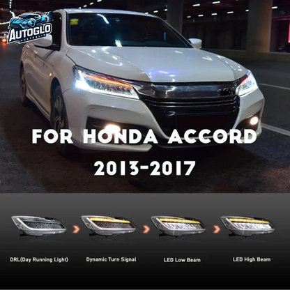 Autoglo Australia LED Headlights For 2013-2017 Honda Accord 9/9.5th
