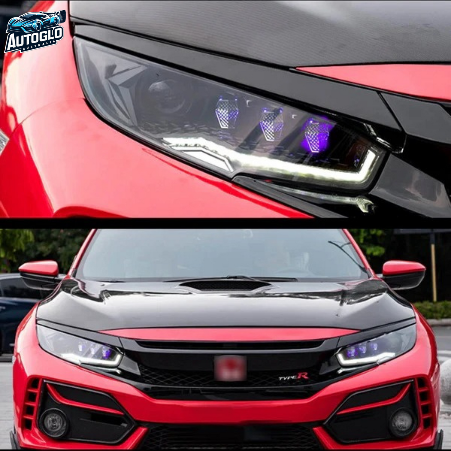 Autoglo Australia LED Headlights Compatible with Honda Civic 2016–2021