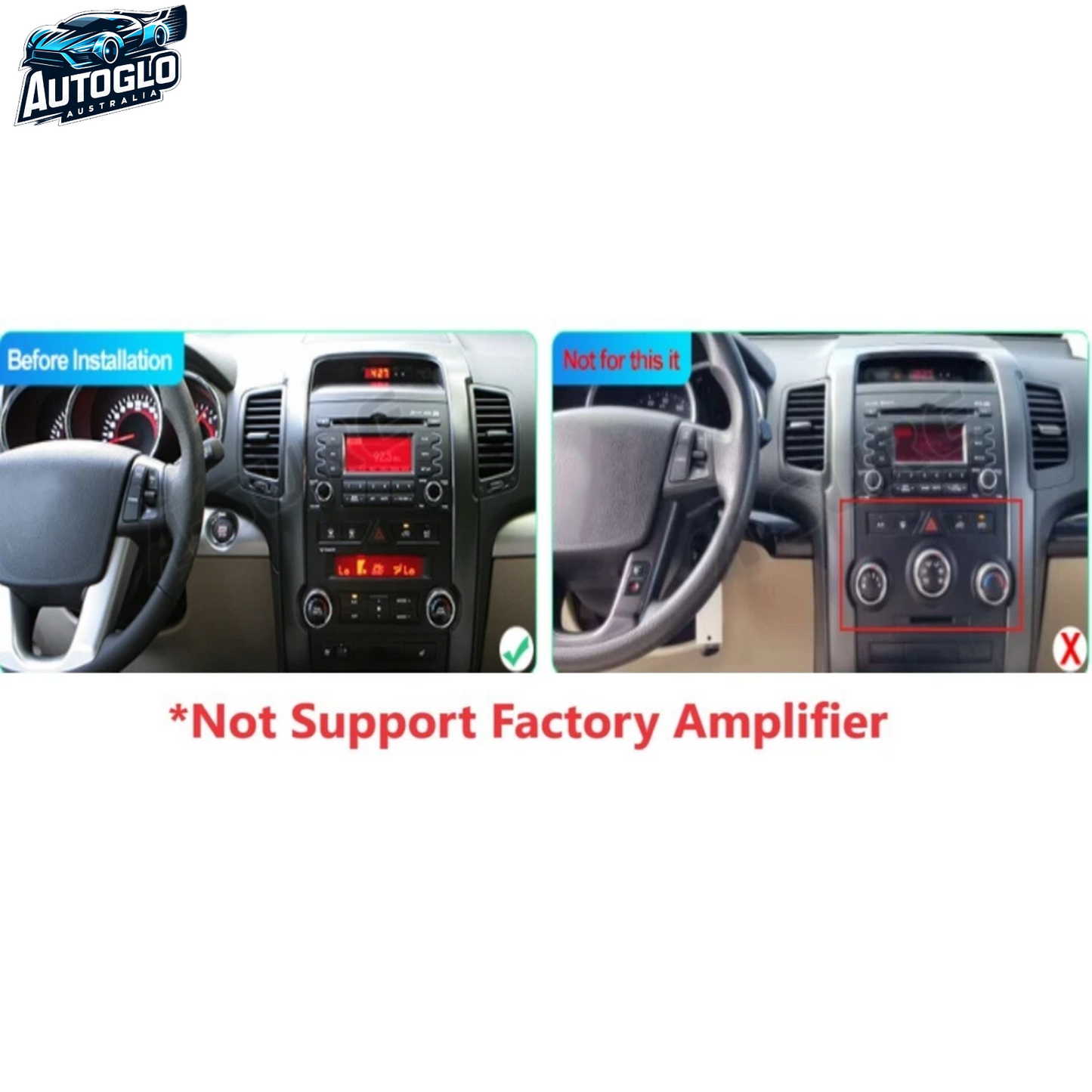 Autoglo Australia 9" (2G+32G) GPS BT WiFi CARPLAY ANDROID 13 Stereo For KIA Sorento (2009-12)