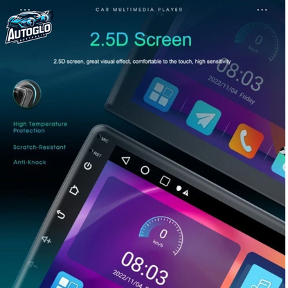 Autoglo Australia 10" Double DIN CarPlay Android Stereo TS GPS BT WiFi 4G+64G + Camera Mic - GIFTS